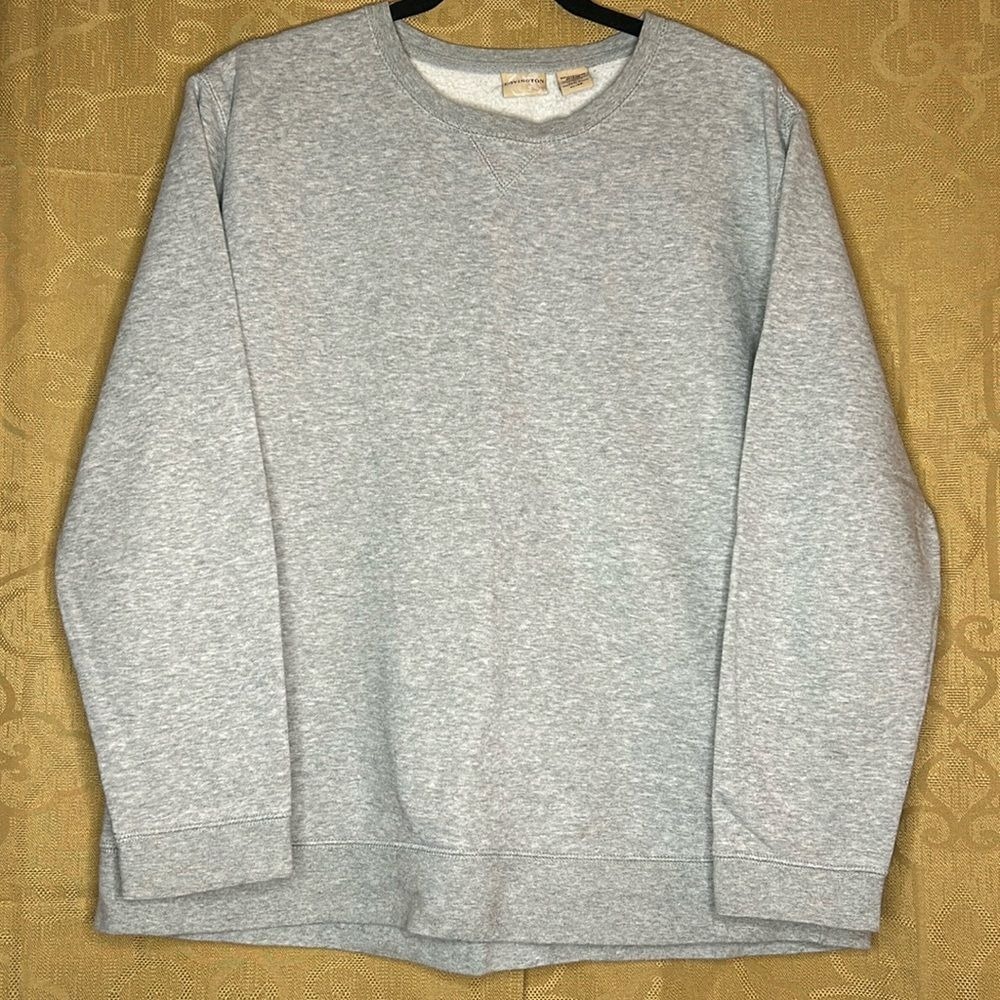 Covington Heather Gray Crewneck Sweatshirt Men XL Athleisure Minimal Sporty Cozy